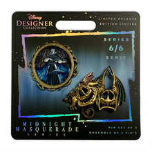Load image into Gallery viewer, Disney Pin Set of 2 Midnight Masquerade Designer Collection
