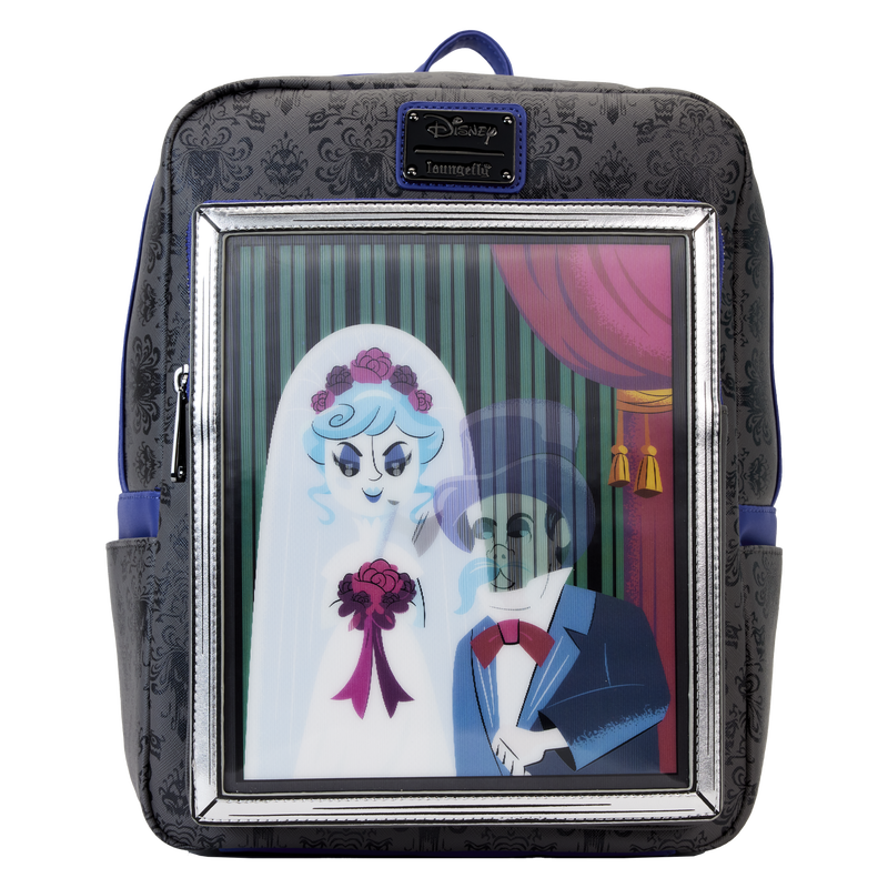 Disney Mini Backpack Haunted Mansion The Black Widow Bride Portrait Lenticular Loungefly