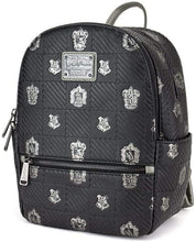 Load image into Gallery viewer, Harry Potter Mini Backpack Wallet Set Black Crests Loungefly
