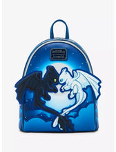 Load image into Gallery viewer, DreamWorks Mini Backpack How to Train Your Dragon Toothless &amp; Light Fury Night Sky Loungefly
