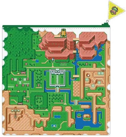 The Legend of Zelda: A Link to the Past Hyrule Map Zipper Pouch Ensky