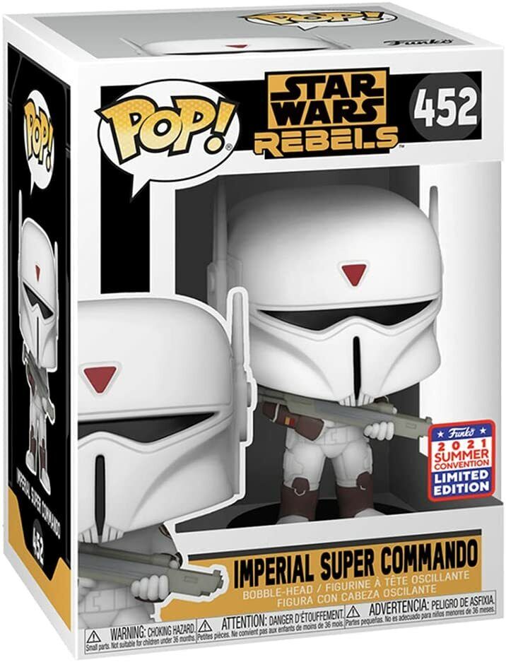 Disney Figure Star Wars Rebels Imperial Super Commando Bobble-Head Pop! 452 Summer Convention 2021 Funko