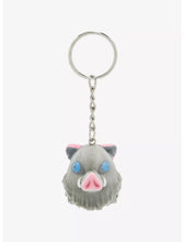 Load image into Gallery viewer, Demon Slayer Keychain Inosuke Boar Mask Flocked Shueisha
