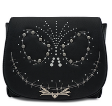 Load image into Gallery viewer, Disney Nightmare Before Christmas Crossbody Jack Skellington Studded Face Loungefly
