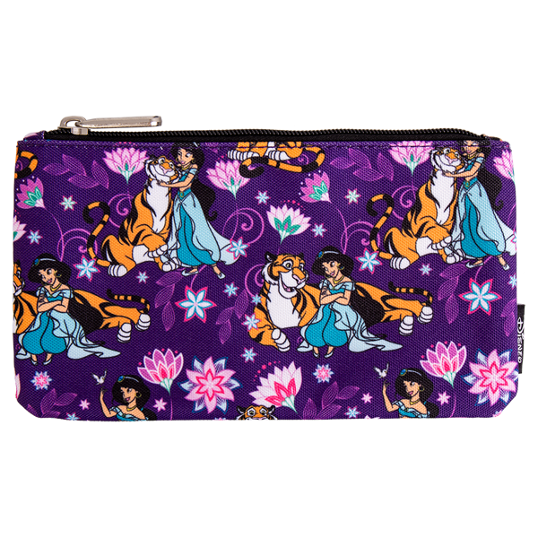 Disney Zipper Pouch Aladdin Jasmin and Rajah Floral Loungefly