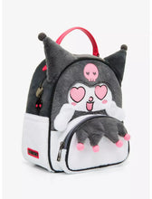Load image into Gallery viewer, Sanrio Mini Backpack Kuromi Heart Eyes Cosplay
