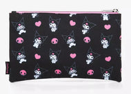 Sanrio Zipper Pouch Kuromi Poses AOP