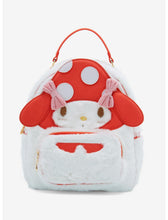 Load image into Gallery viewer, Sanrio Mini Backpack My Melody Fluffy Mushroom
