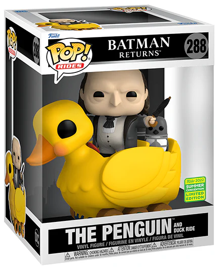 DC Figure Batman Returns The Penguin and Duck Ride Pop! Rides 288 Summer Convention 2022 Funko