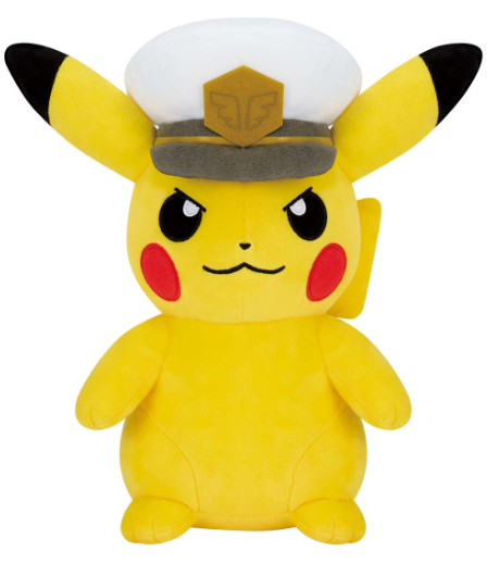 Pokemon Plush Captain Pikachu (Mouth Closed) Mofugutto 2023 Banpresto