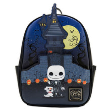 Load image into Gallery viewer, Disney Mini Backpack Jack Skellington Zero GITD Loungefly
