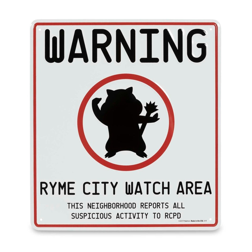 Pokemon Metal Sign Watch Area Detective Pikachu Pokemon Center