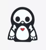Load image into Gallery viewer, Skelanimals Enamel Pin Pen the Penguin Hasbro
