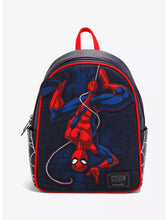 Load image into Gallery viewer, Marvel Mini Backpack Spider-Man Upside Down Web Loungefly
