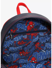 Load image into Gallery viewer, Marvel Mini Backpack Spider-Man Upside Down Web Loungefly
