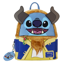 Load image into Gallery viewer, Disney Mini Backpack Stitch in Beast Costume Cosplay Loungefly
