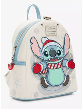 Load image into Gallery viewer, Disney Mini Backpack Lilo &amp; Stitch Snow Angel Swivel Loungefly
