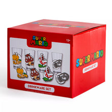 Load image into Gallery viewer, Super Mario Glass and Coaster Set Villains Geeknet
