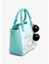 Load image into Gallery viewer, Studio Ghibli Satchel Bag My Neighbor Totoro with Soot Sprite Fuzzy Charm Her Universe
