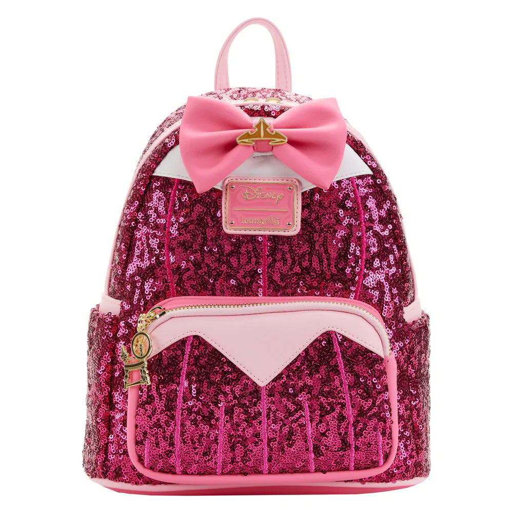 Disney Mini Backpack Sleeping Beauty Aurora Sequins Loungefly