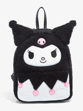 Load image into Gallery viewer, Sanrio Mini Backpack Fuzzy Kuromi Cosplay Loungefly
