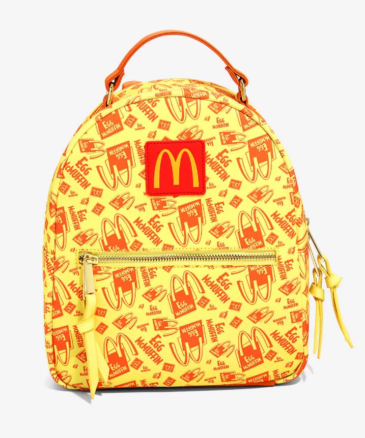 McDonald's Breakfast Egg McMuffin Logo Allover Print Mini Backpack