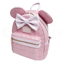 Load image into Gallery viewer, Disney Mini Backpack Minnie Mouse Cotton Candy Sequin Loungefly
