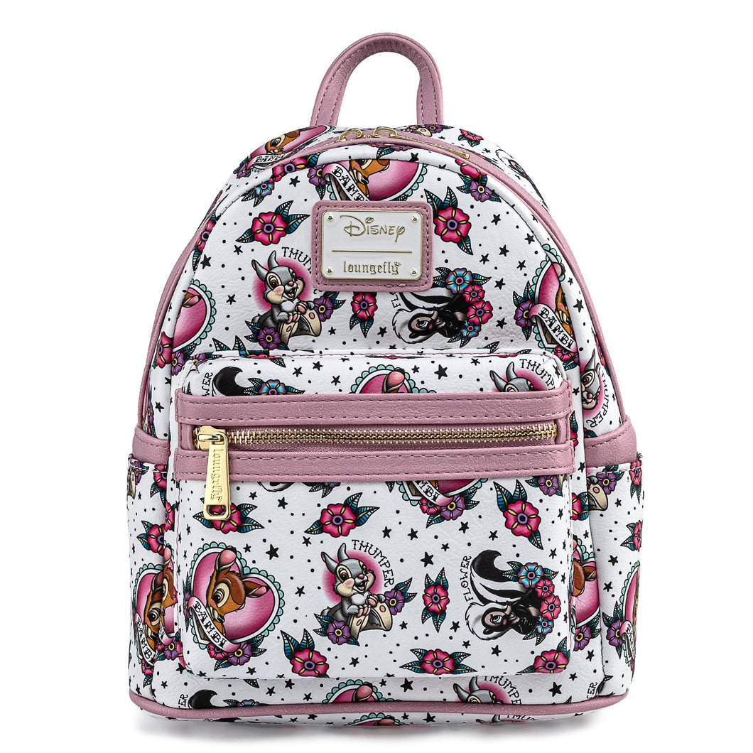 Loungefly Disney Bambi Tattoo AOP Print Mini Backpack