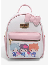 Load image into Gallery viewer, Fruits Basket x Hello Kitty and Friends Mini Backpack and Cardholder Set Chibi Characters Bioworld
