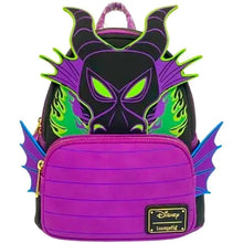 Load image into Gallery viewer, Disney Mini Backpack Sleeping Beauty Maleficent Dragon GITD Loungefly
