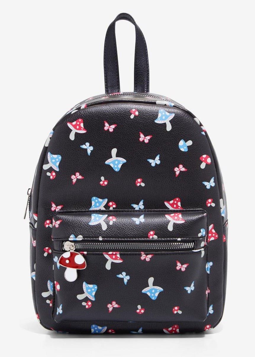 Mini Backpack Mushrooms Butterflies