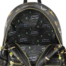 Load image into Gallery viewer, Disney Mini Backpack Tinkerbell Gold Neverland Map AOP Loungefly
