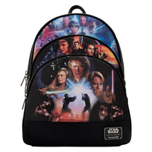 Load image into Gallery viewer, Star Wars Mini Backpack Trilogy 2 Triple Pocket Loungefly
